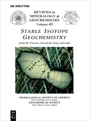 cover image of Stable Isotope Geochemistry